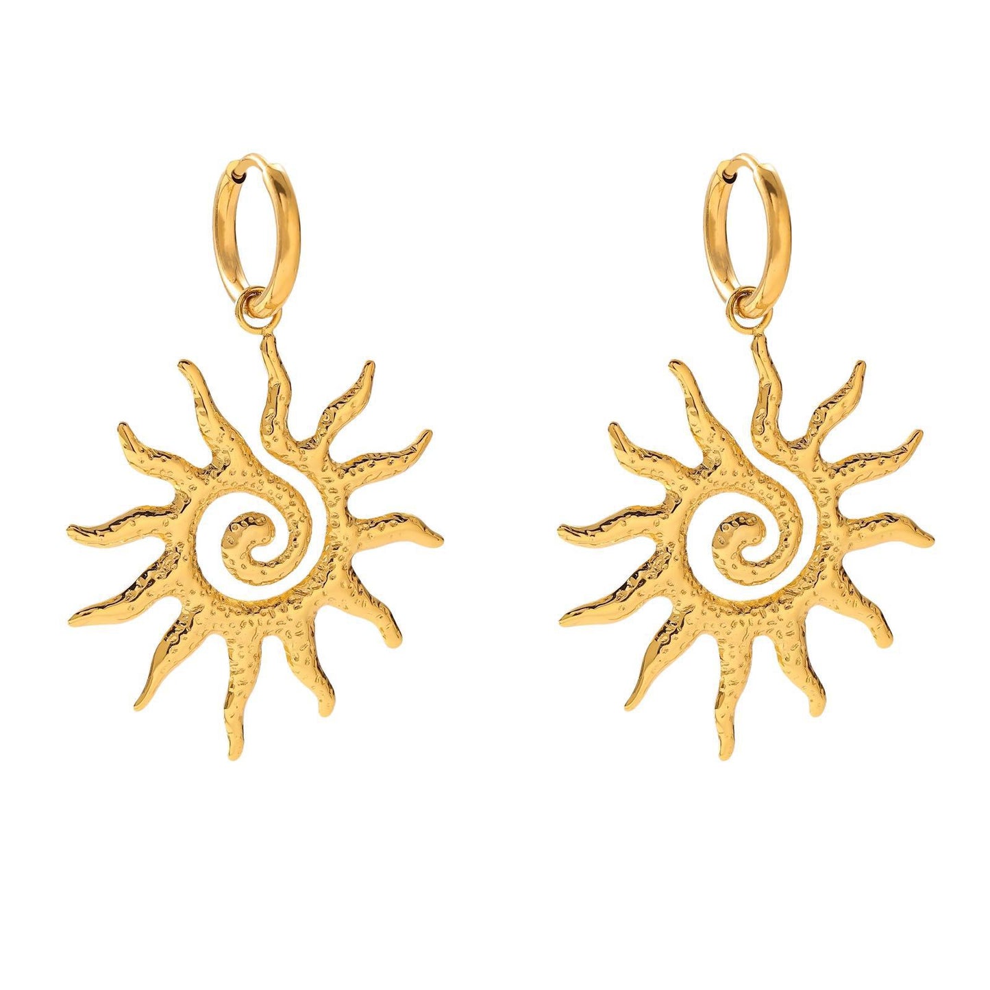 Sunny sun hoops earrings