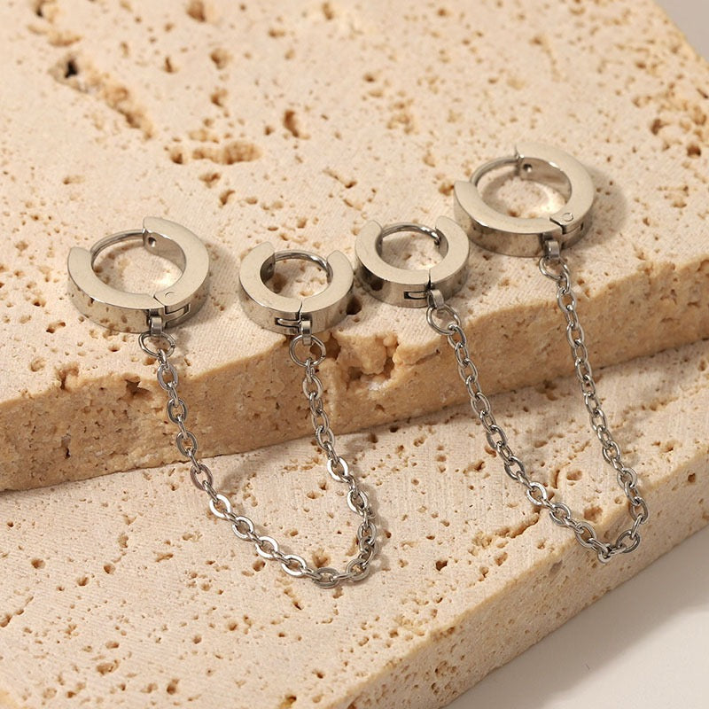 Anna Chains hoop earrings