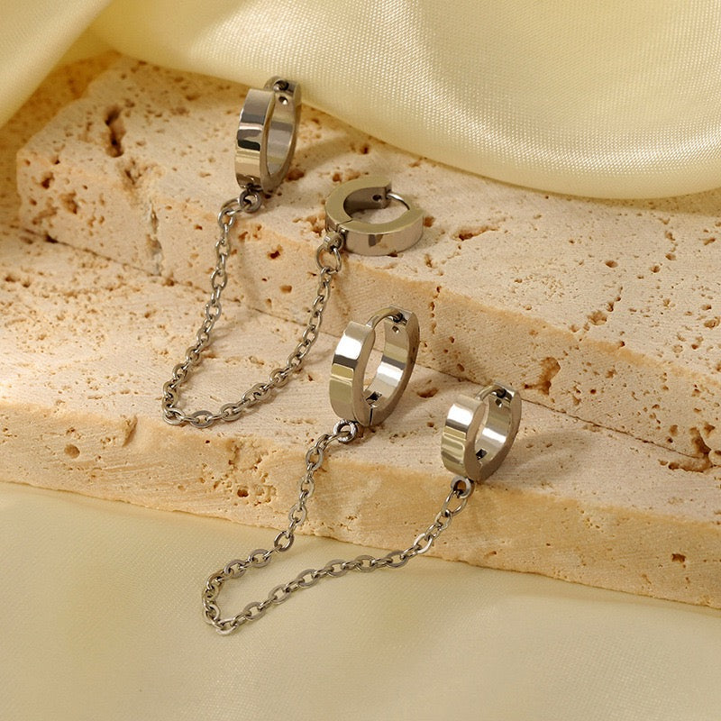 Anna Chains hoop earrings