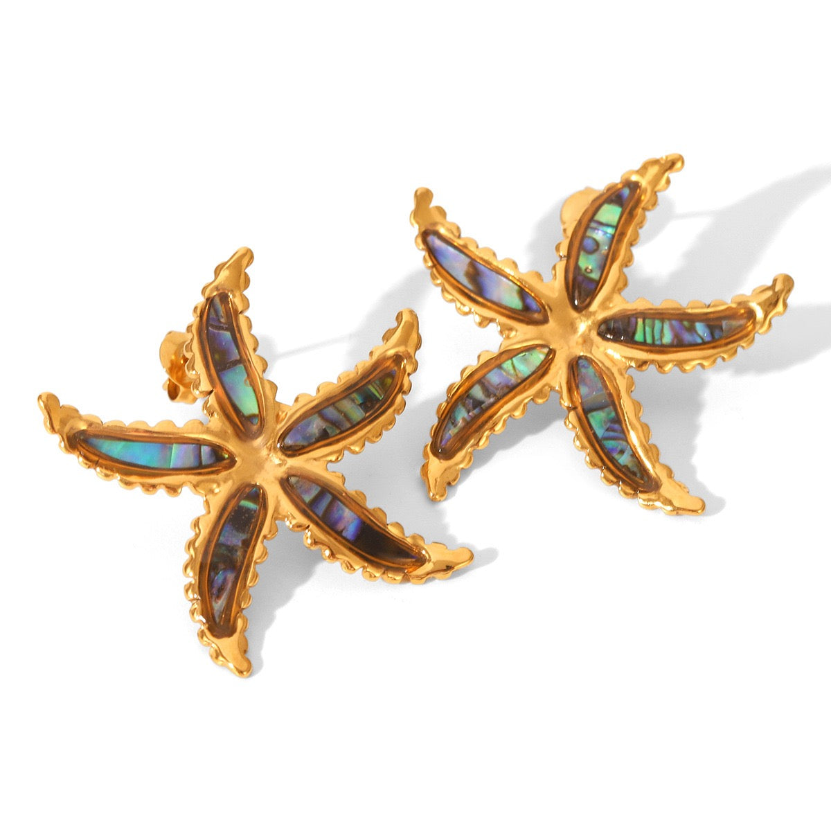 Blue ocean starfish earrings