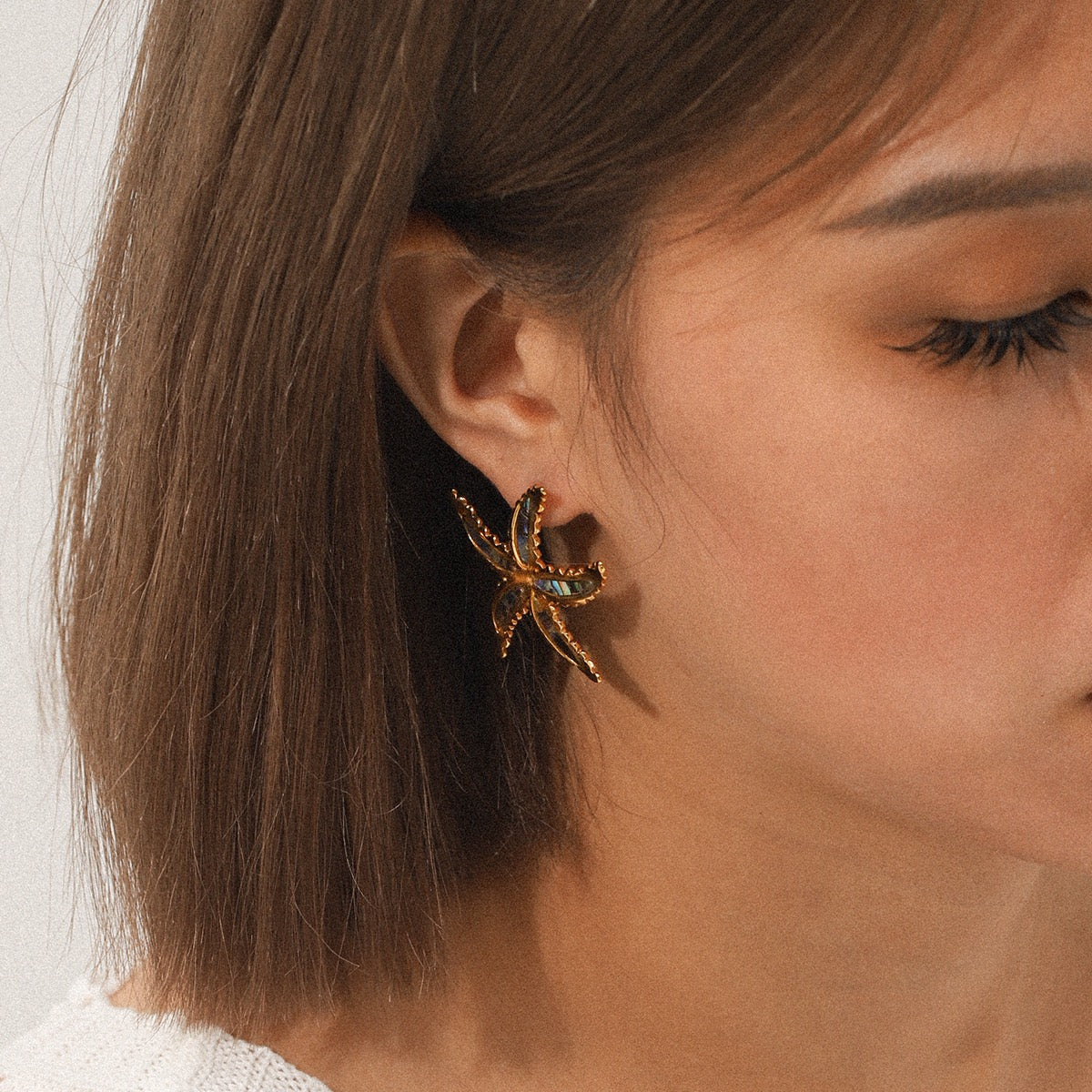 Blue ocean starfish earrings