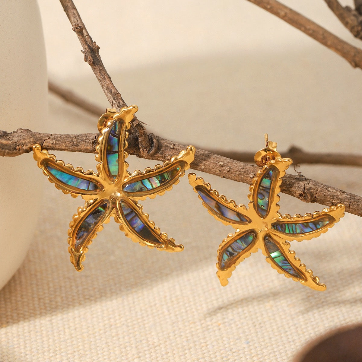 Blue ocean starfish earrings