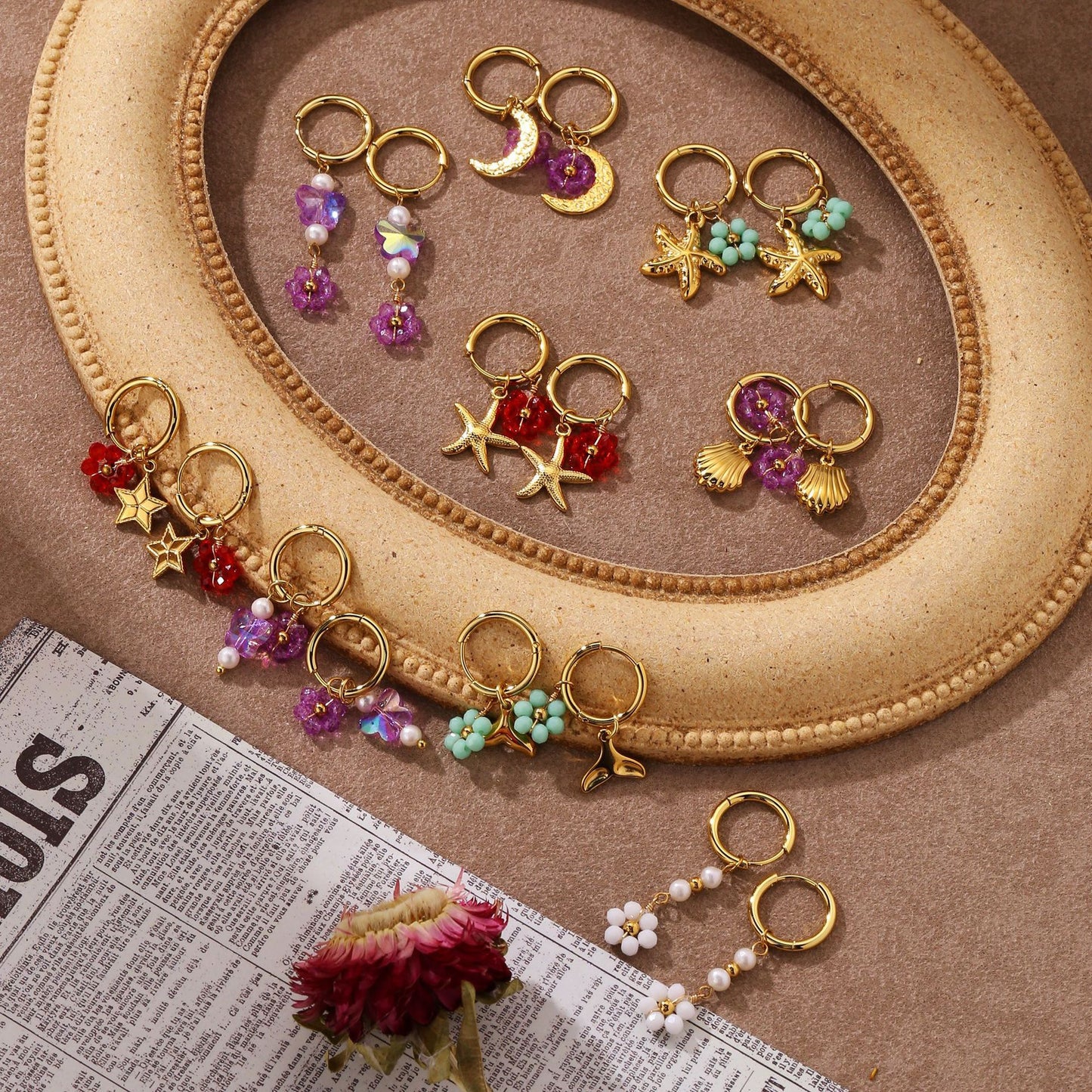 Sila Beady handmade hoop earrings