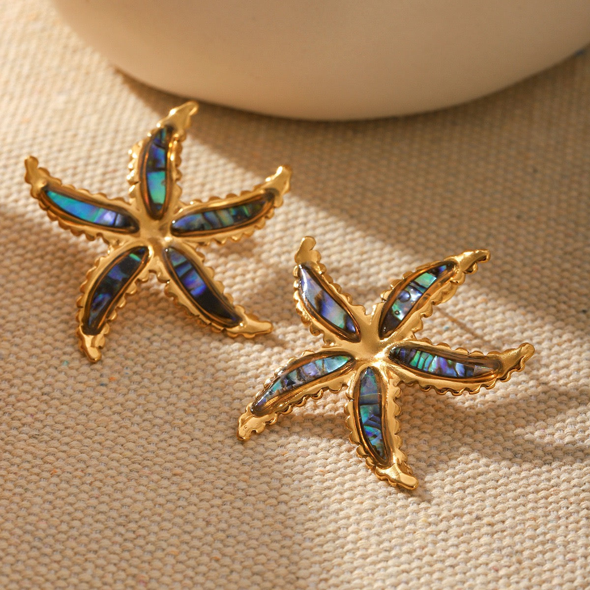Blue ocean starfish earrings