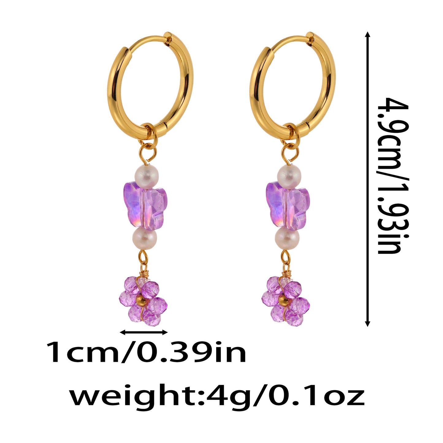 Sila Beady handmade hoop earrings