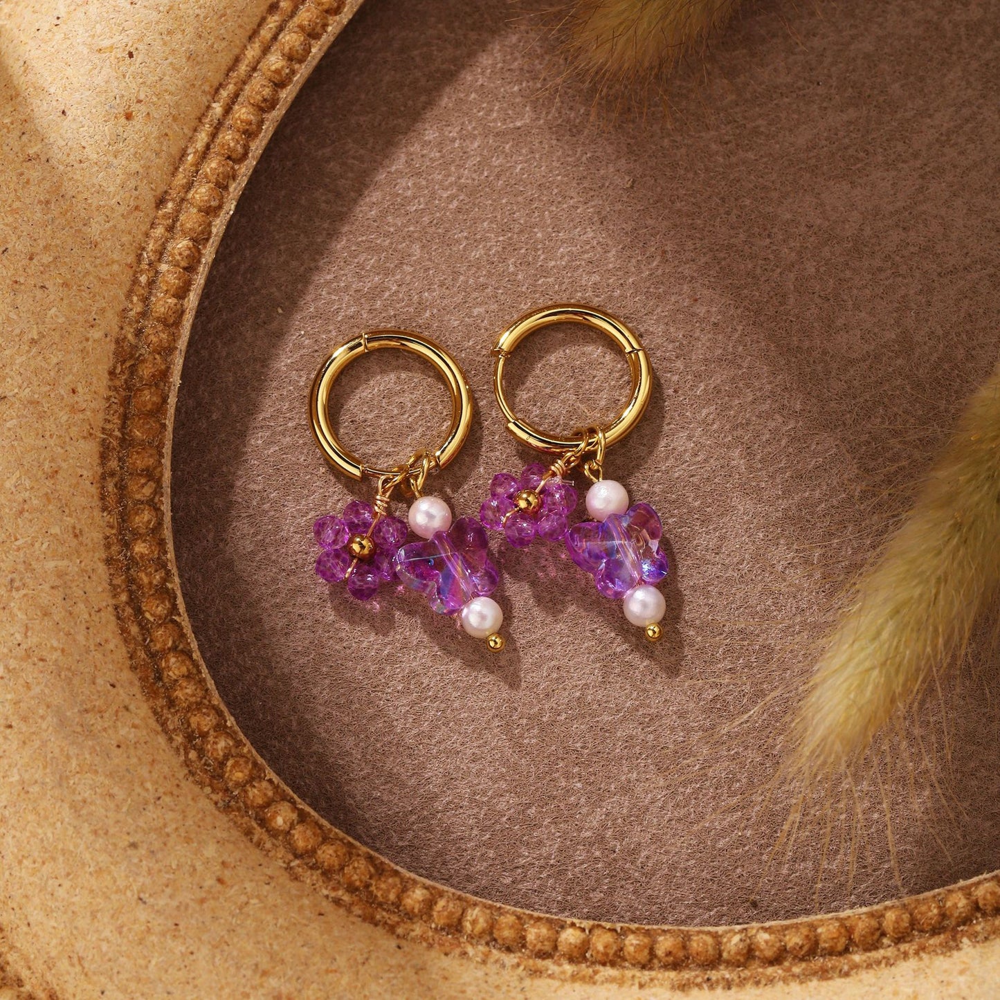 Sila Beady handmade hoop earrings