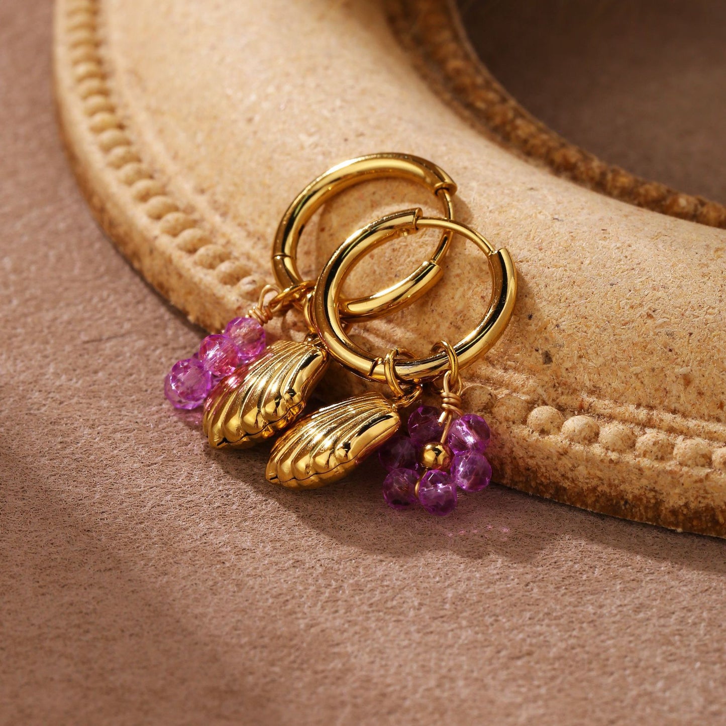 Sila Beady handmade hoop earrings