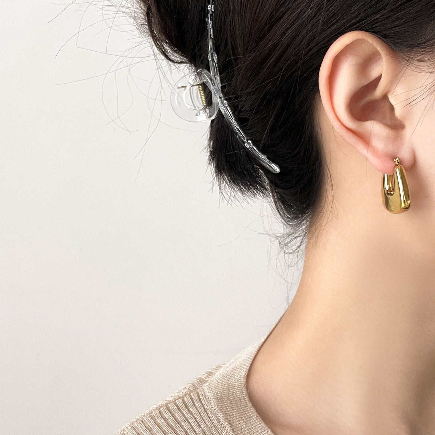 Sara square hoop earrings