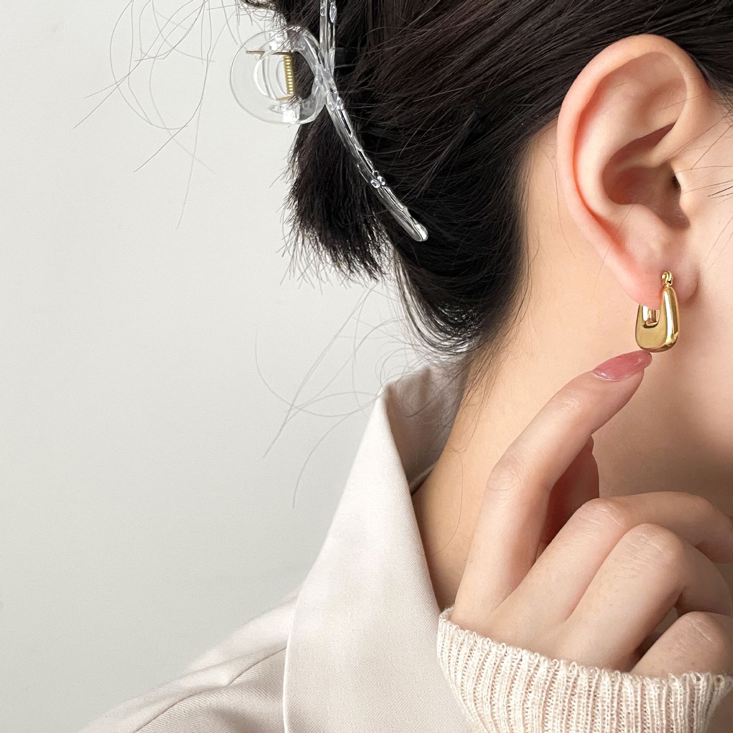 Sara square hoop earrings