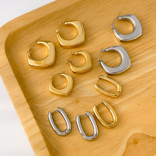 Samsara square hoops earrings