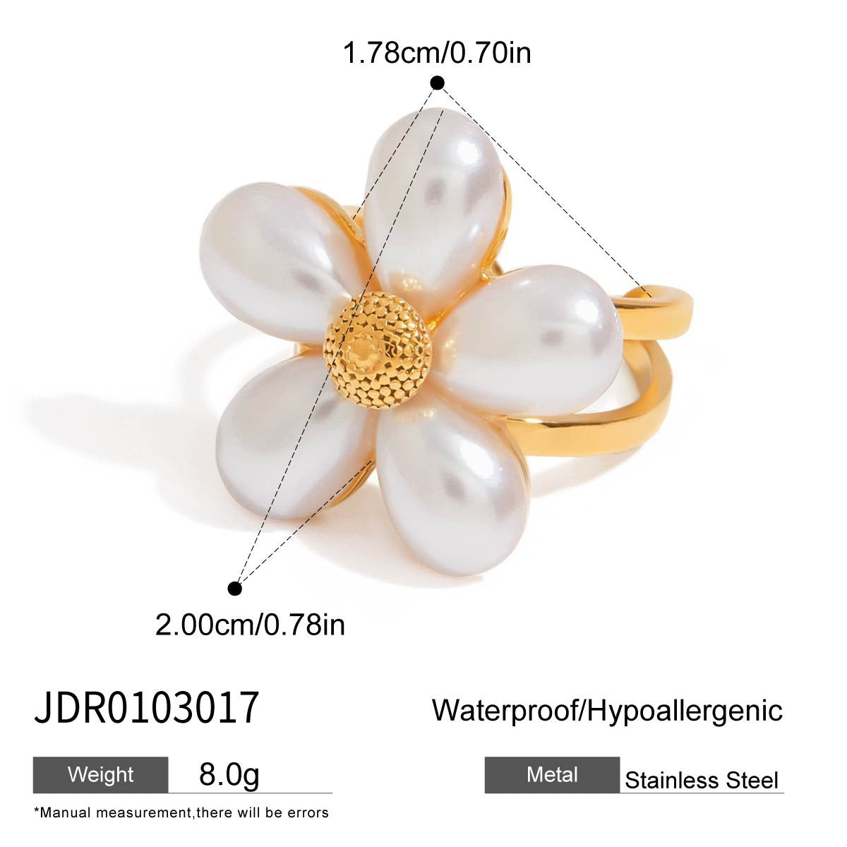 White flower rings