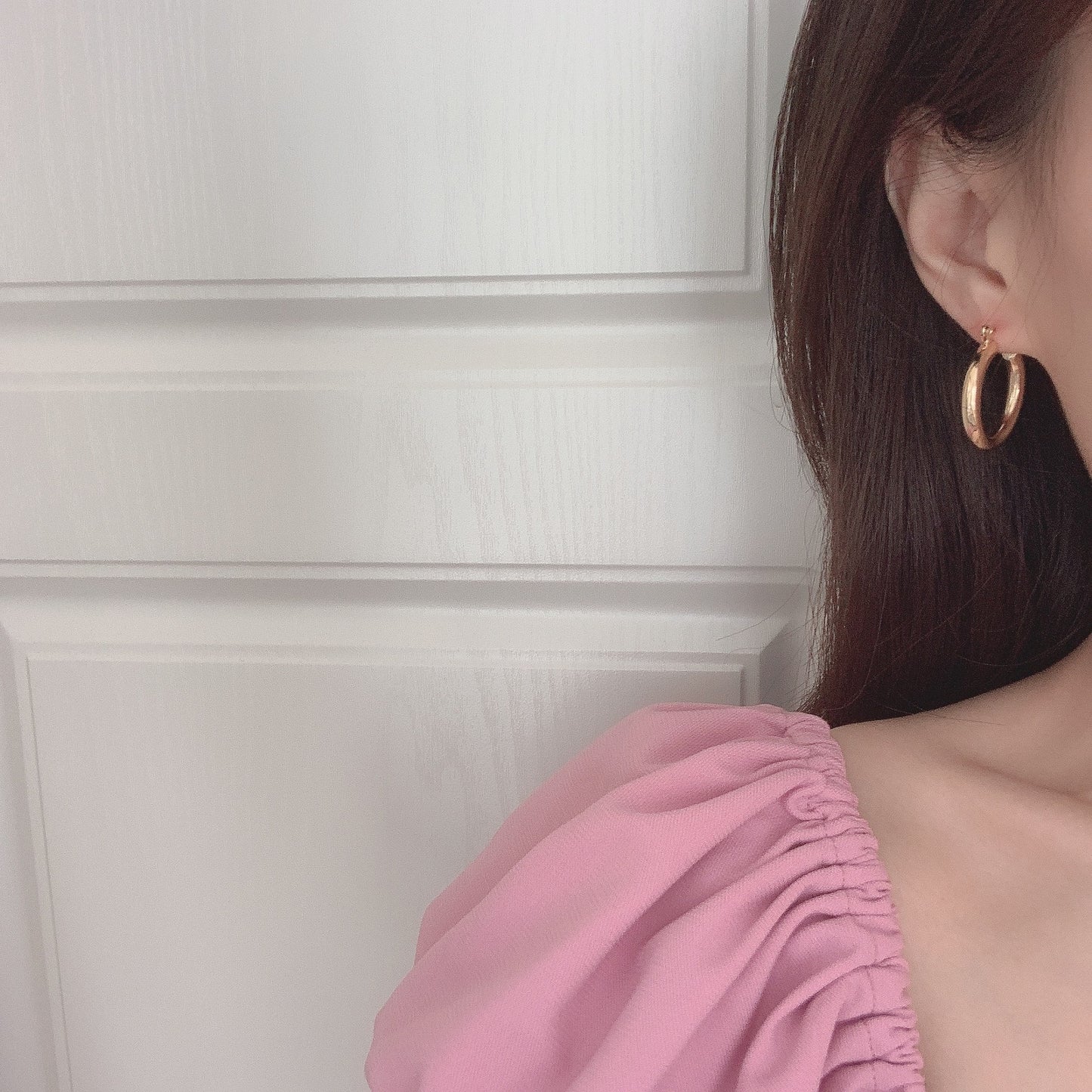 Moko round hoop earrings