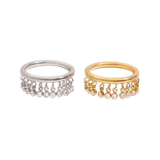 Dangling rocky rings