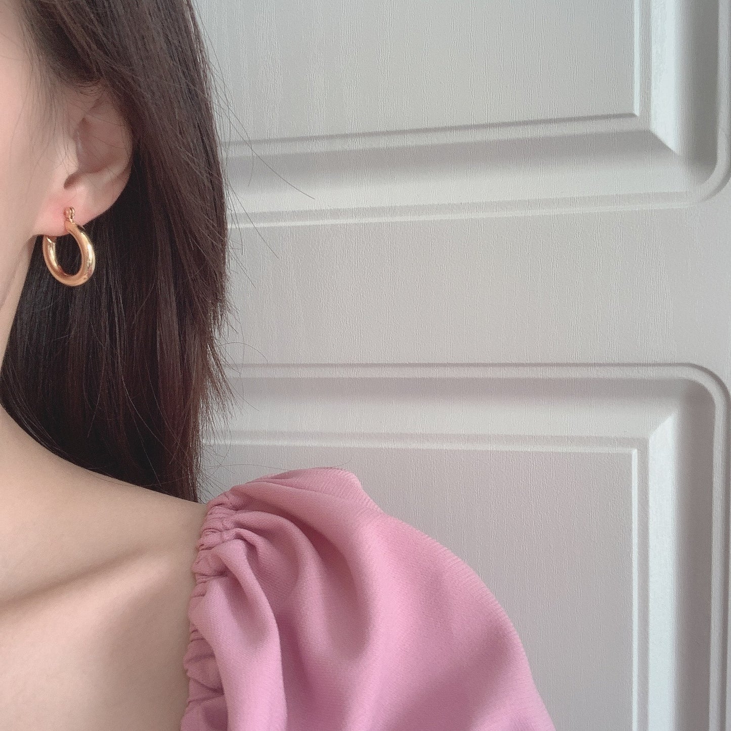 Moko round hoop earrings