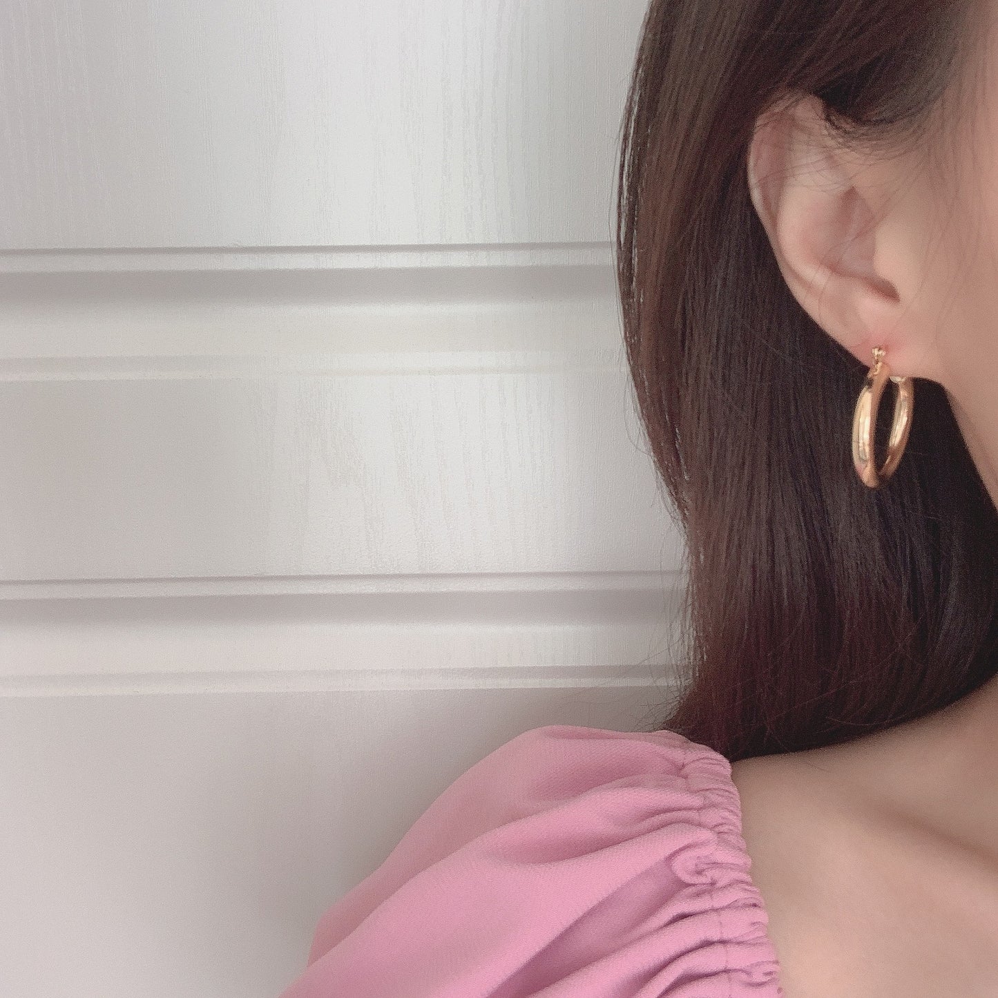 Moko round hoop earrings