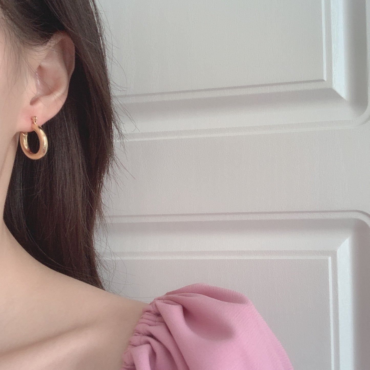 Moko round hoop earrings