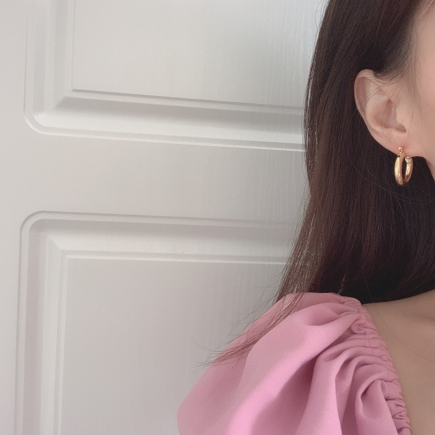 Moko round hoop earrings