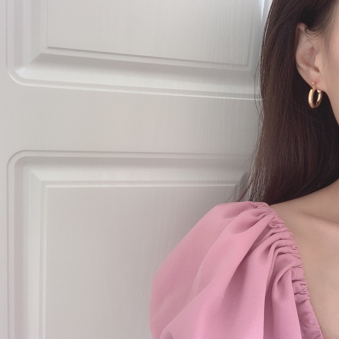 Moko round hoop earrings