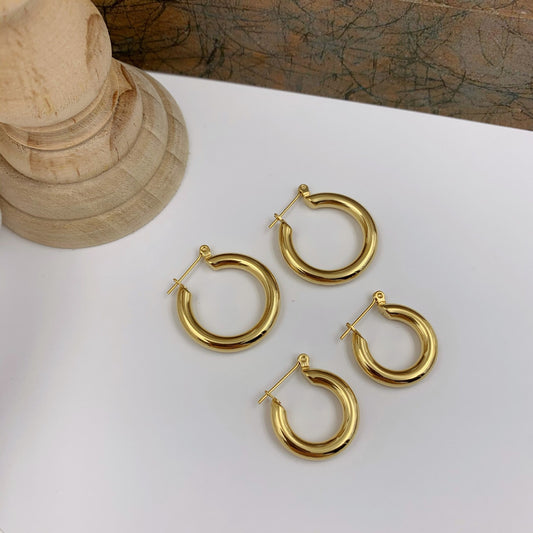 Moko round hoop earrings