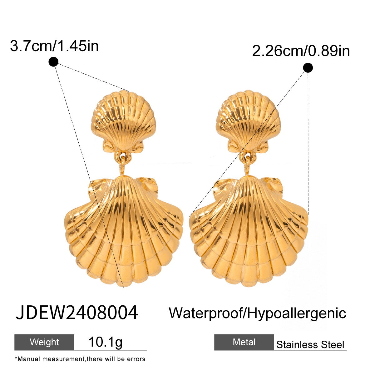 Double shells earrings