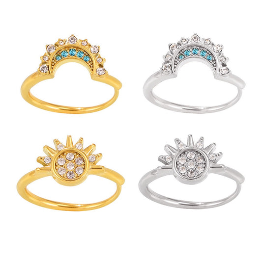 Alexandria Moon and sun set rings