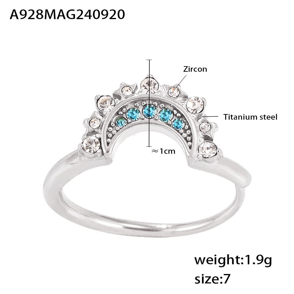 Alexandria Moon and sun set rings