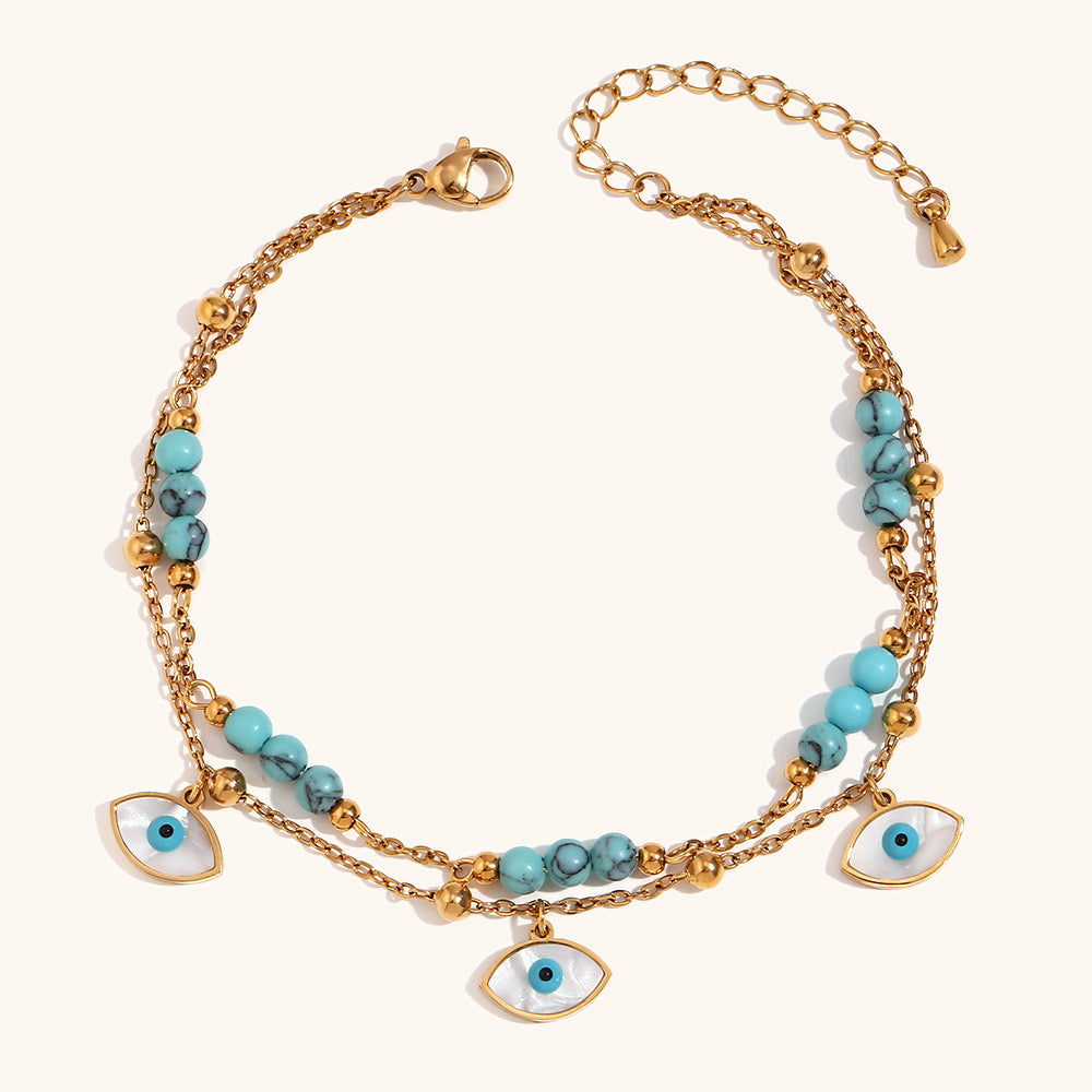 Tummy Blue eyes anklets