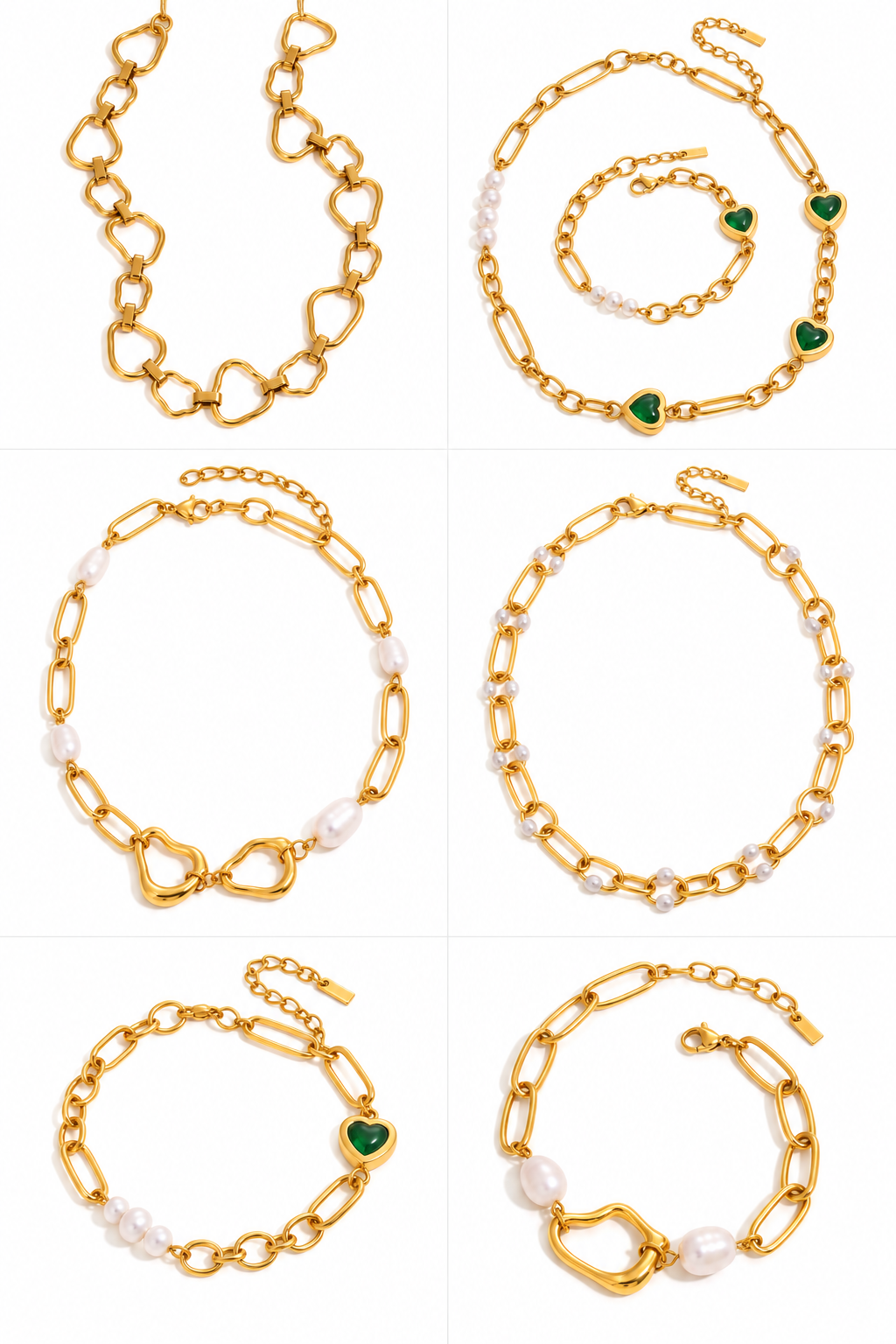 Green heart chain set
