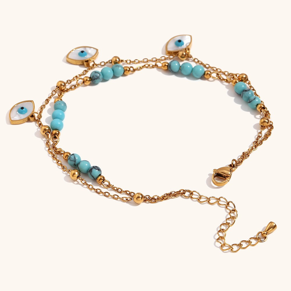 Tummy Blue eyes anklets