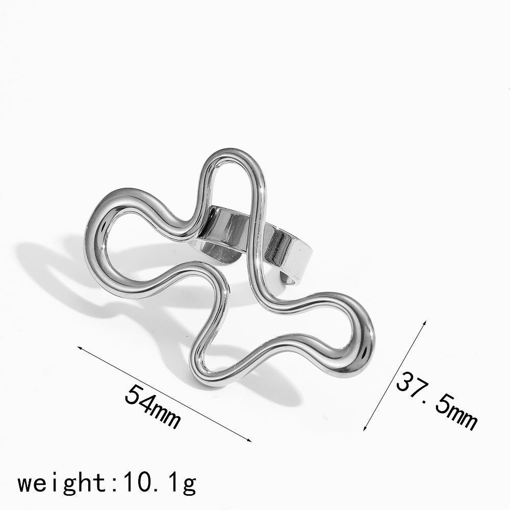 Melting lines earrings