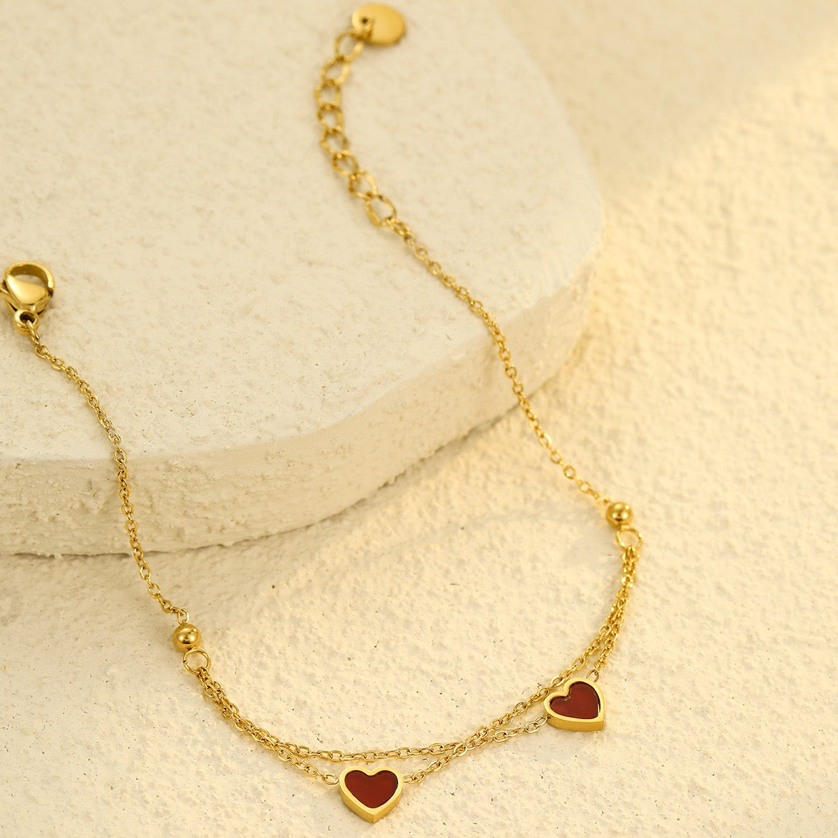 Inti Red heart bracelets