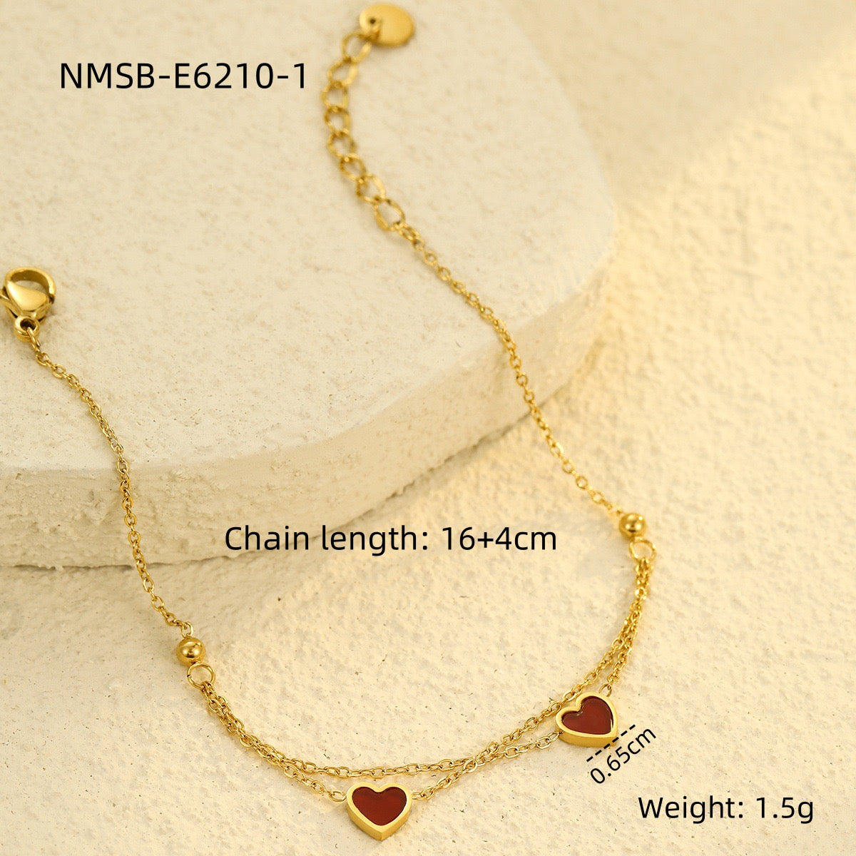 Inti Red heart bracelets