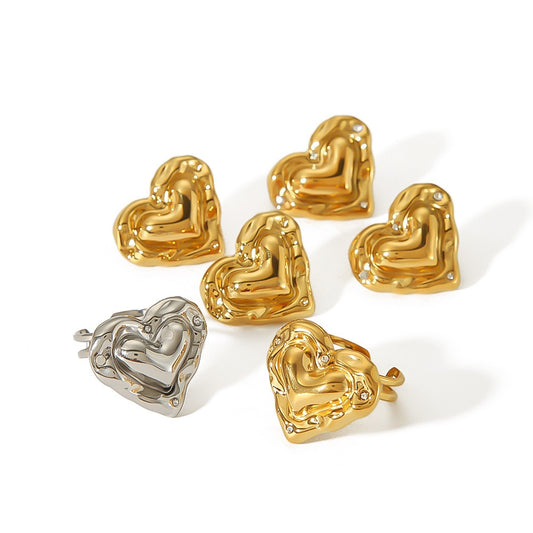 Melting heart rings