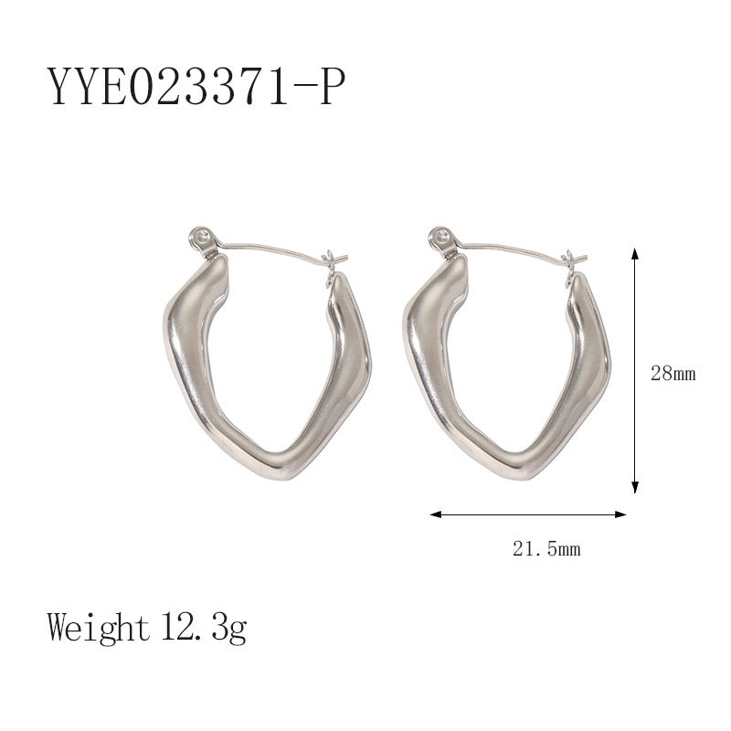 Aether lines hoop earrings