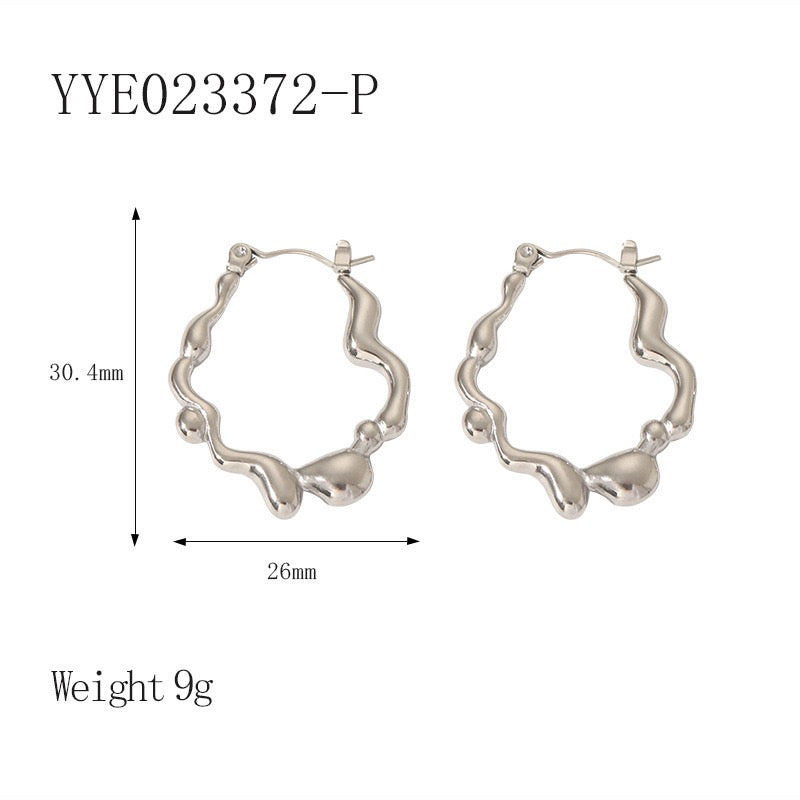 Aether lines hoop earrings