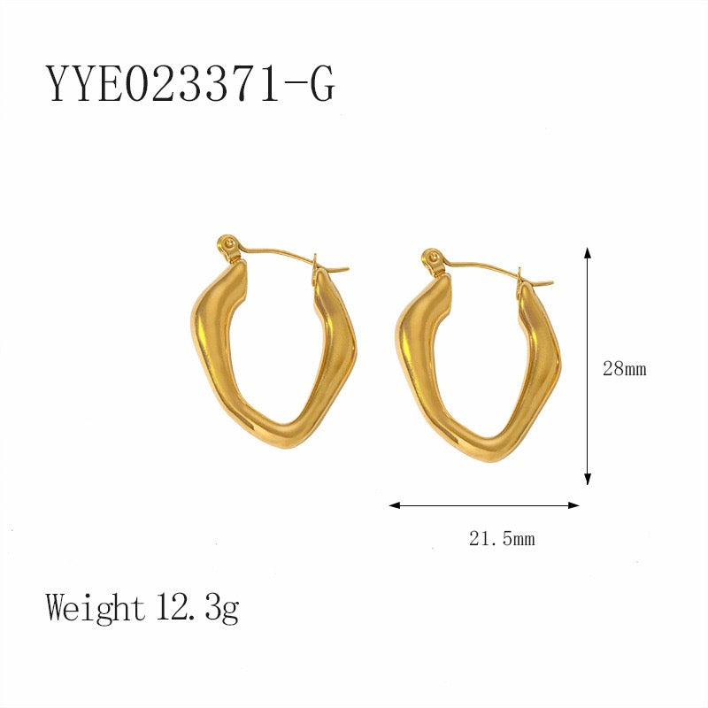 Aether lines hoop earrings