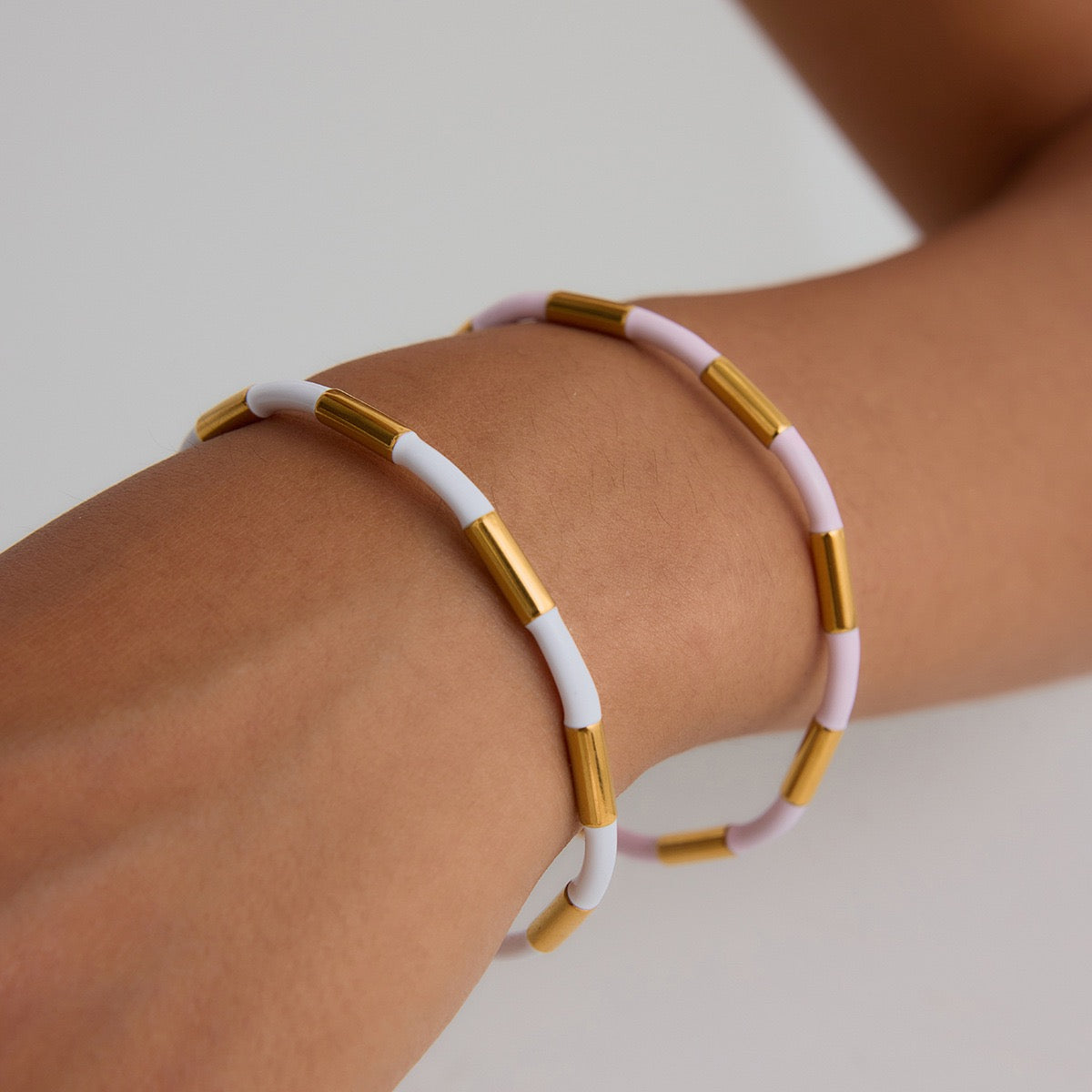 White skinny bangle