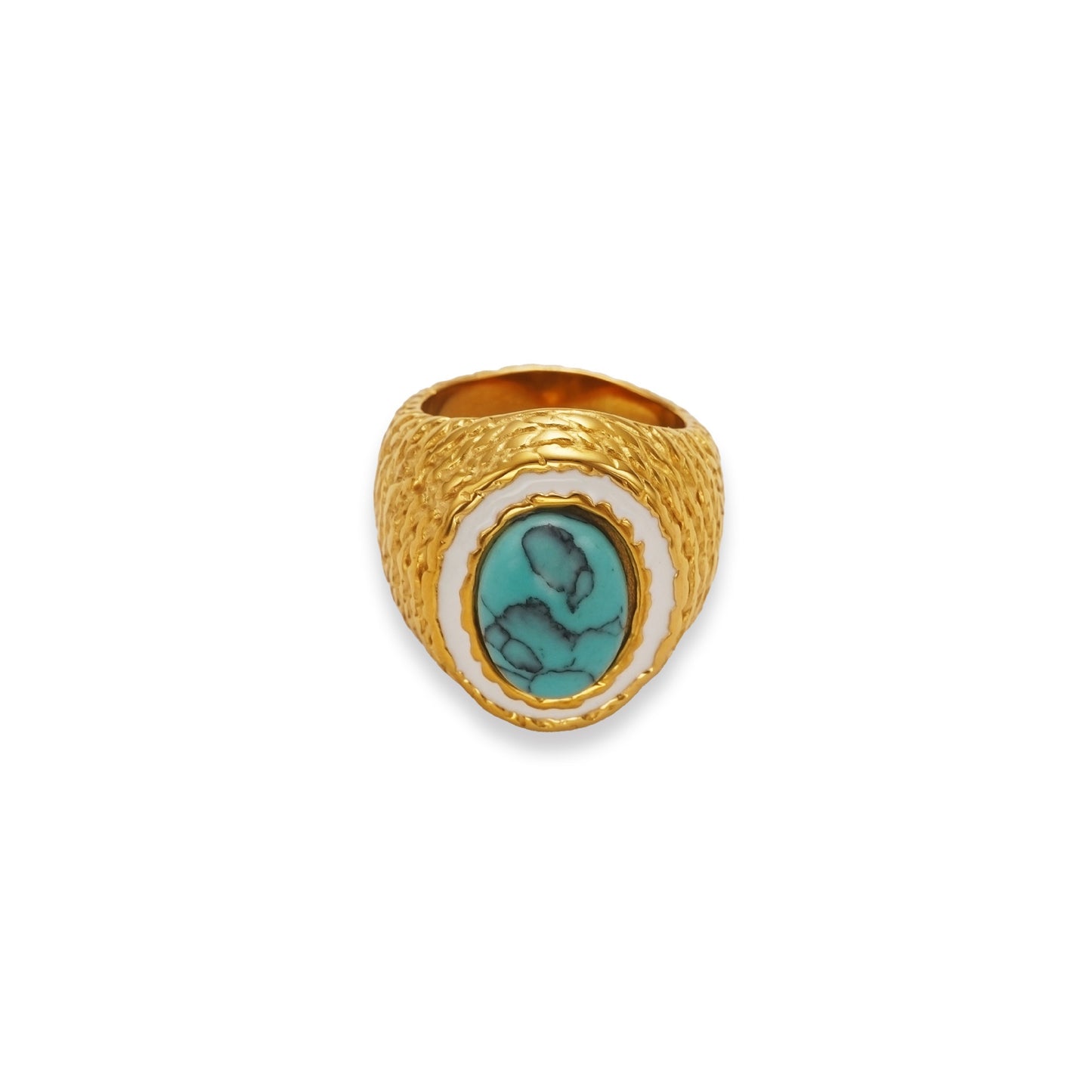Statement natural stones ring