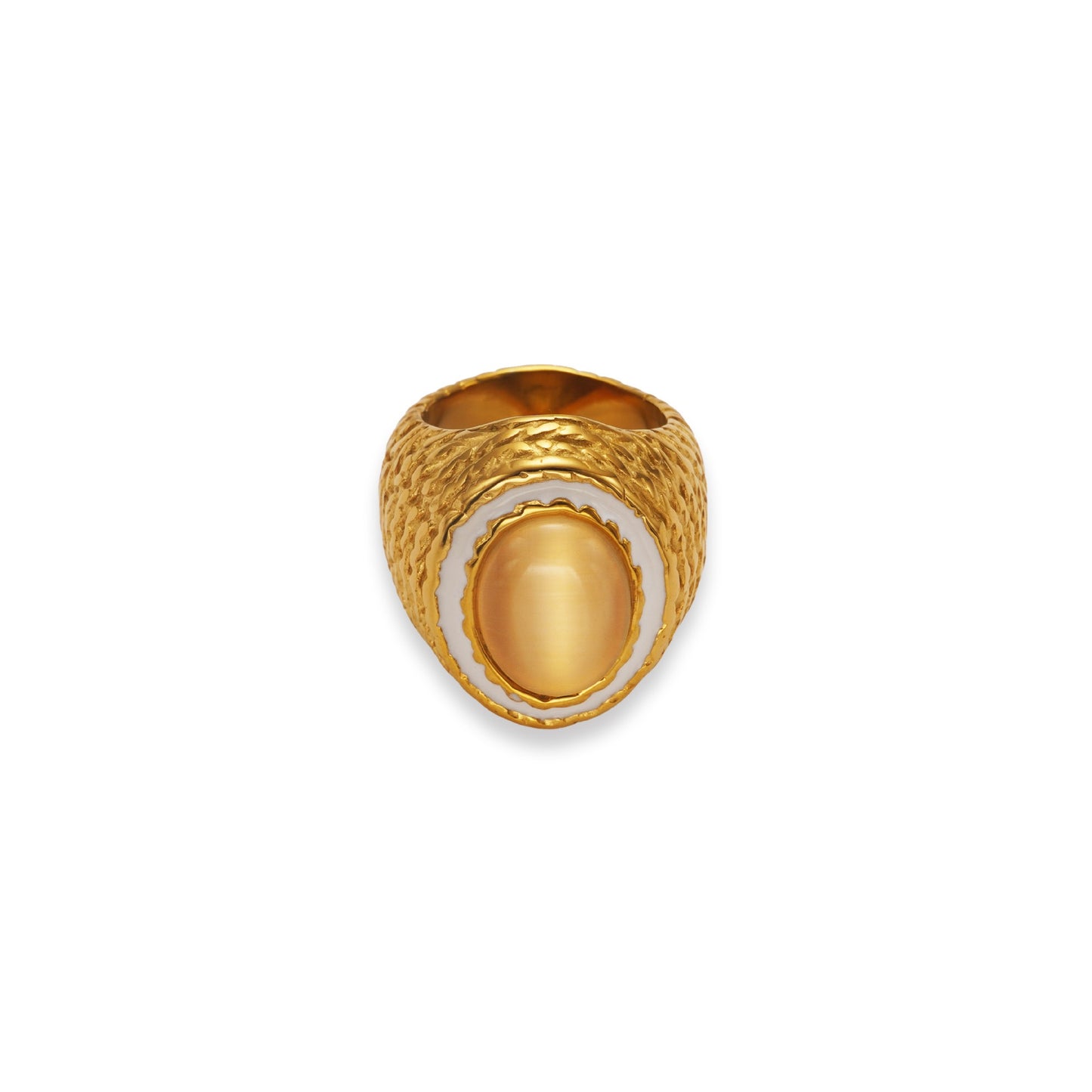 Statement natural stones ring