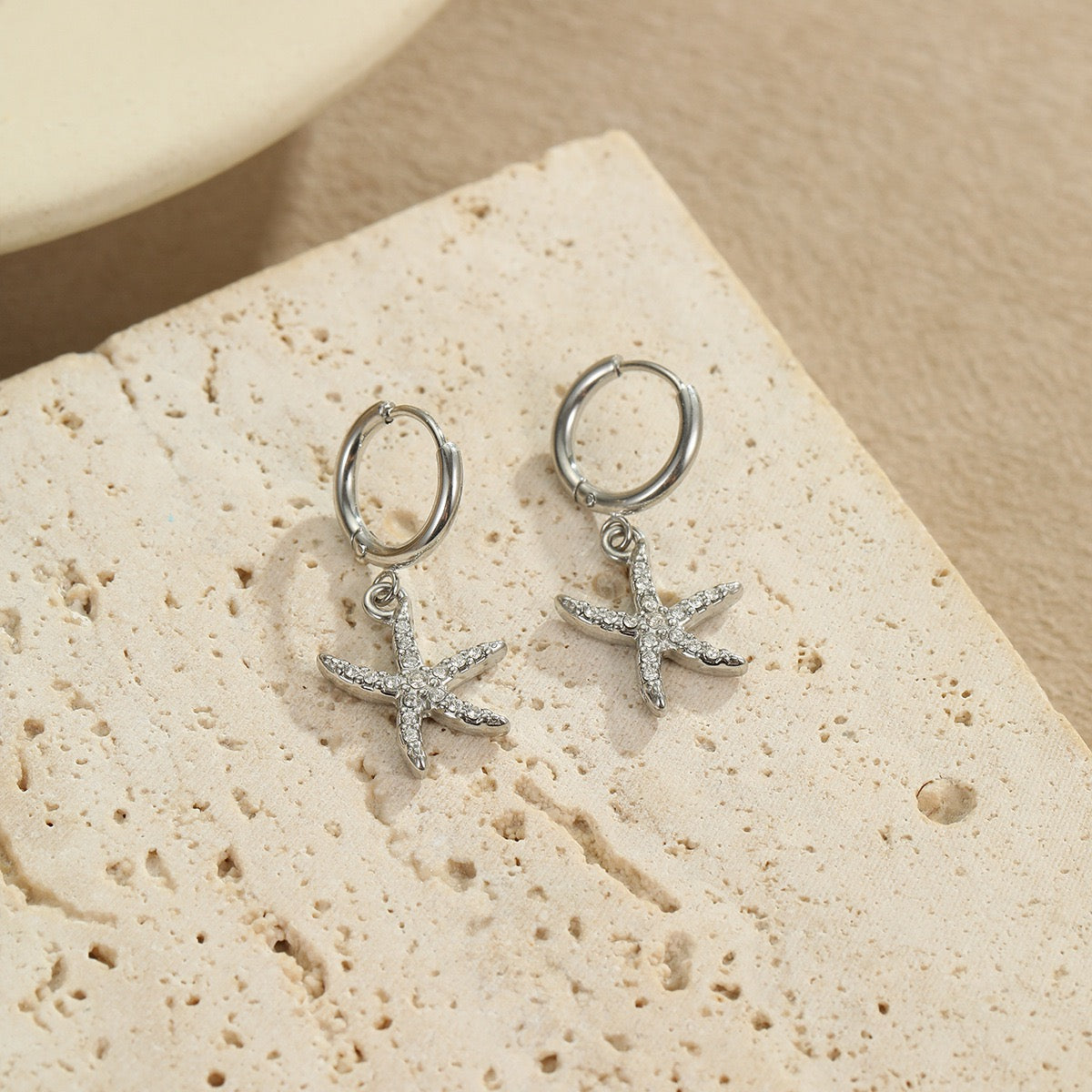 Cara starfish hoop earrings