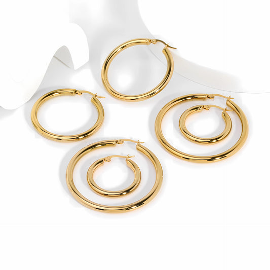 Kilig round hoops earrings