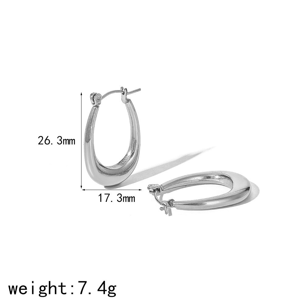 Huna classic hoop earrings