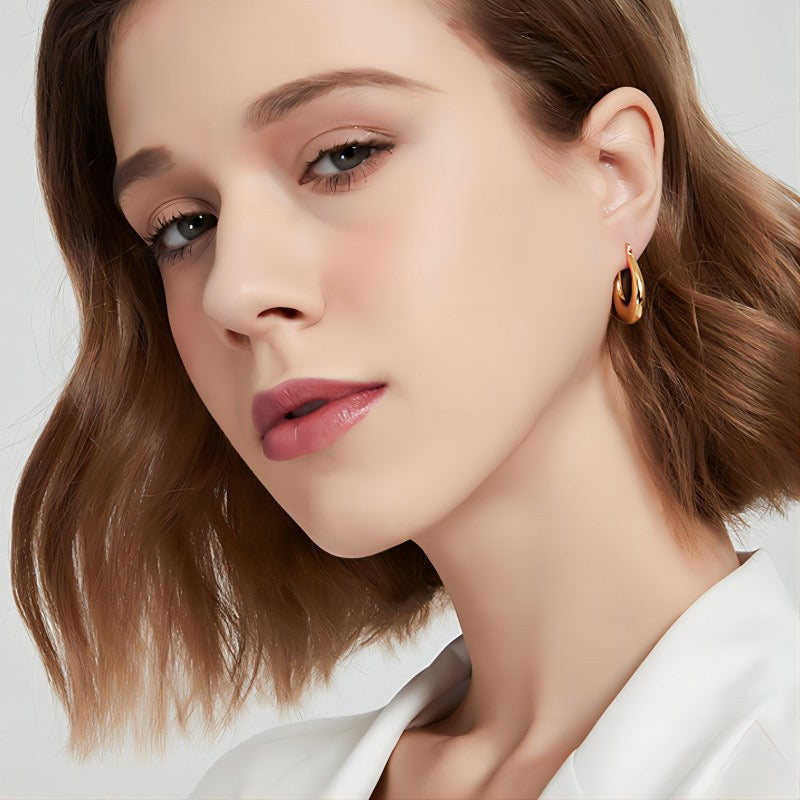 Huna classic hoop earrings