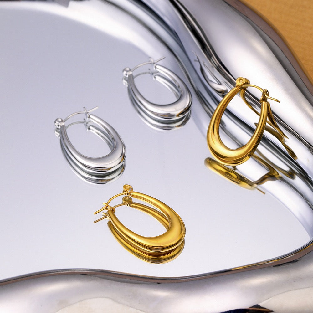 Huna classic hoop earrings