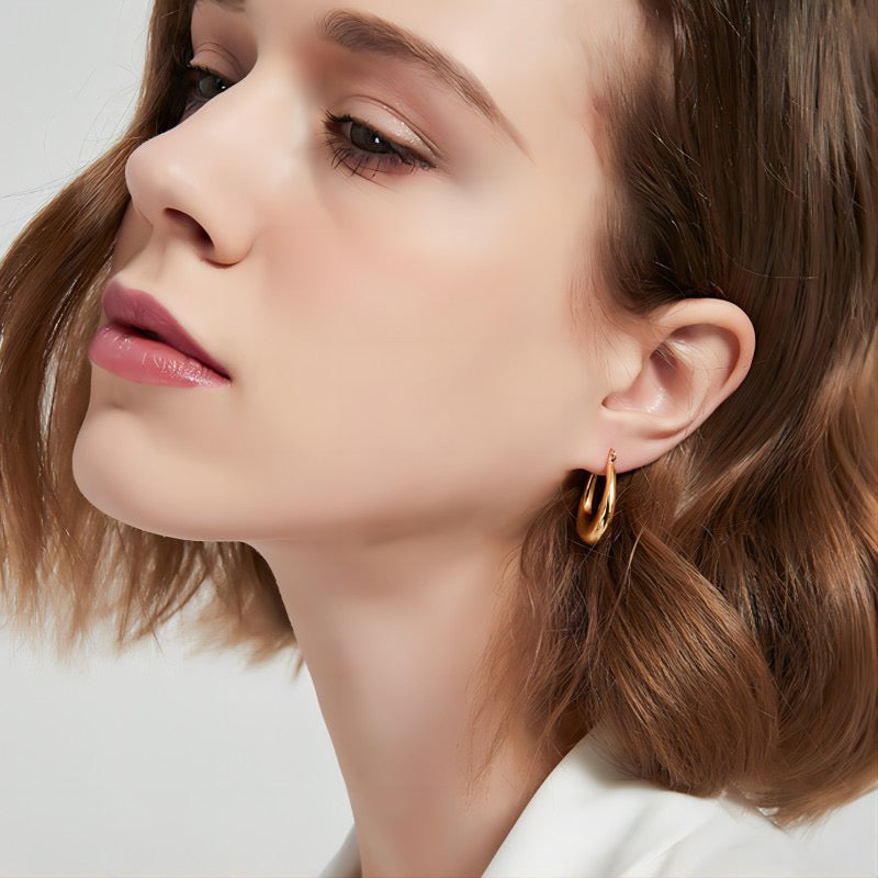 Huna classic hoop earrings