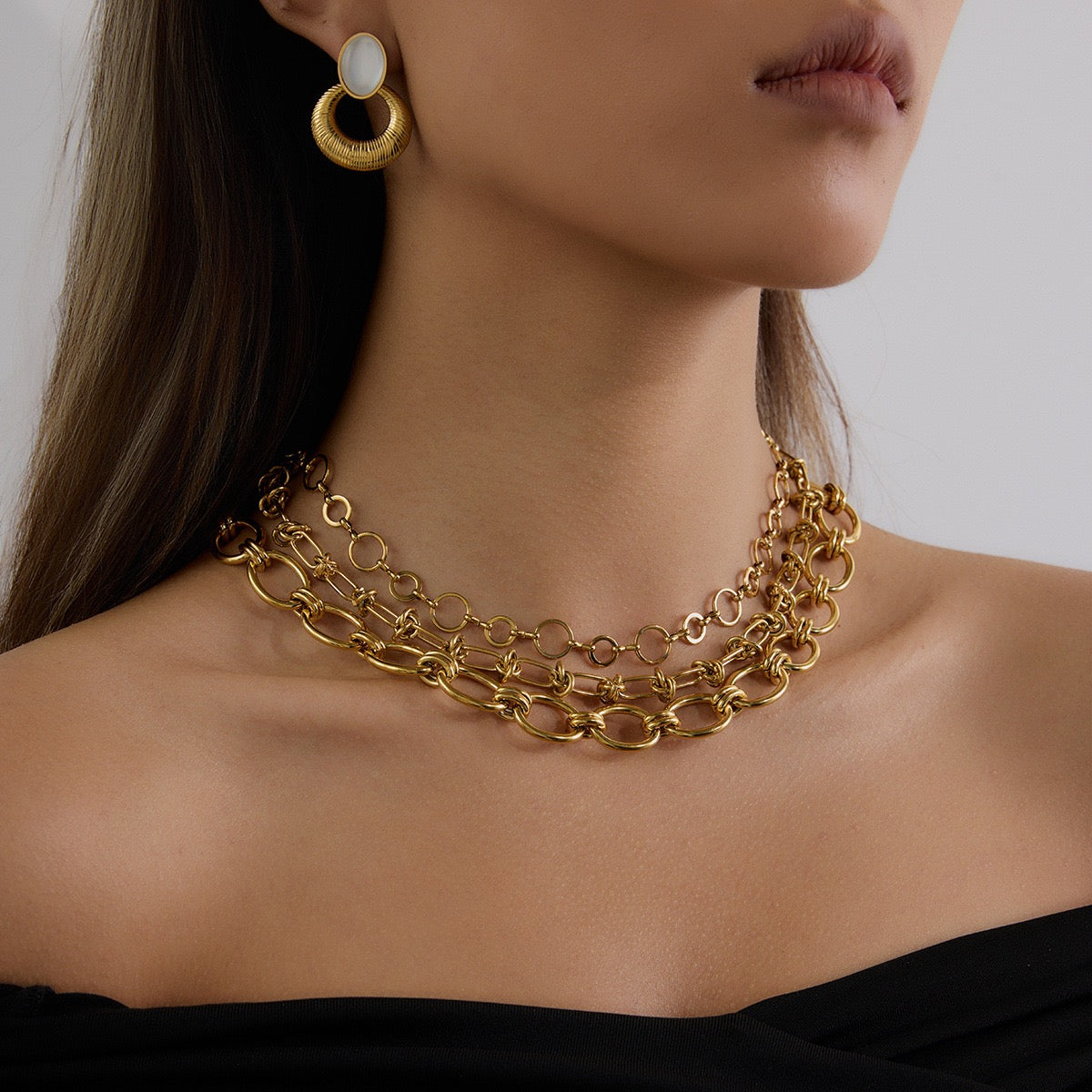 Knots layer necklaces