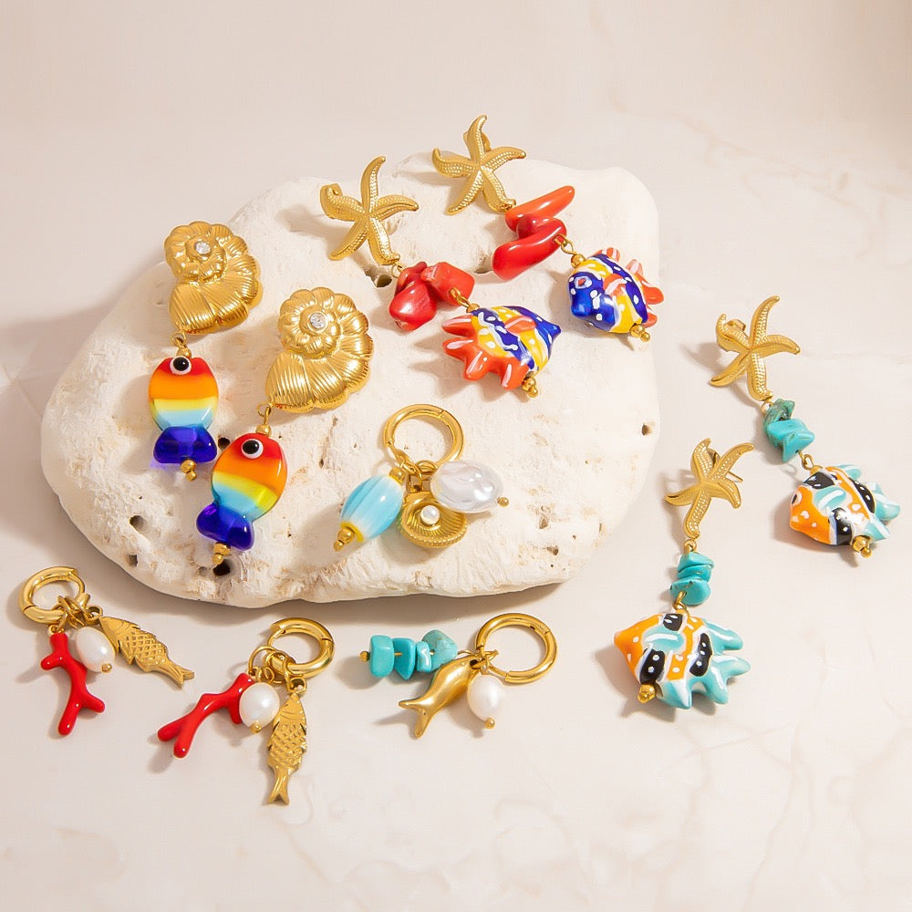Tropical fish earrings