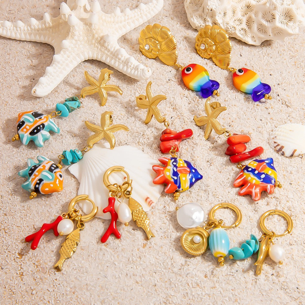 Tropical fish earrings