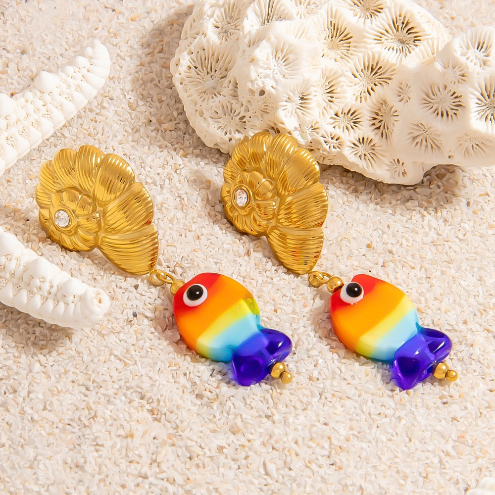 Tropical fish earrings