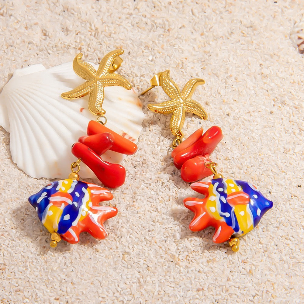 Tropical fish earrings